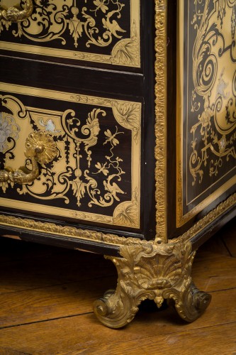 Louis XIV - Exceptionnelle commode en marqueterie Boulle attribuée à Nicolas Sageot