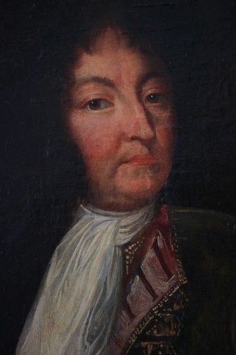 XVIIIe siècle - Portrait ovale représentant Louis XIV