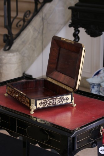 Coffret à doucine en marqueterie Boulle - Louis XIV