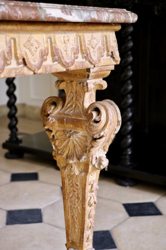 Console de milieu en bois doré - Louis XIV