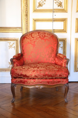 Paire de bergères à la Reine Louis XV estampillée Jacques Pierre Letellier - Sièges Style Louis XV