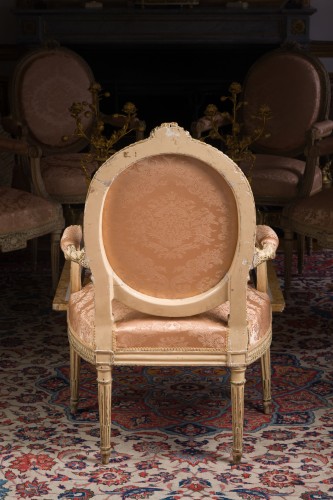 Suite de six fauteuils estampillés George Jacob - Galerie Pellat de Villedon