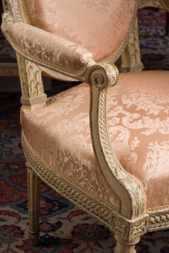 Suite de six fauteuils estampillés George Jacob - Louis XVI