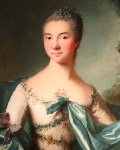 Portrait de jeune fille attribué à Marianne Loir (1705-1783)