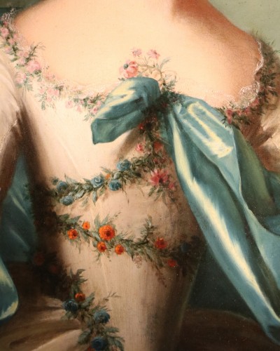 Portrait de jeune fille attribué à Marianne Loir (1705-1783) - Galerie Pellat de Villedon