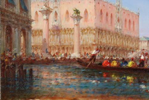 Ecole française du XIXè siècle. Venise, vue sur le palais des Doges - Galerie PhC