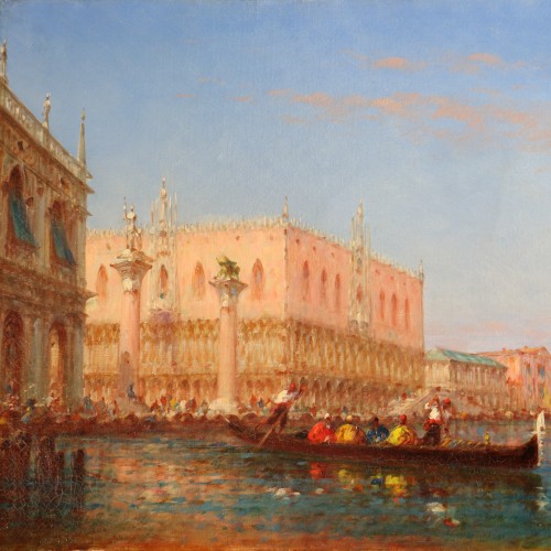 Ecole française du XIXè siècle. Venise, vue sur le palais des Doges - Napoléon III