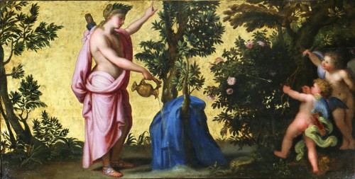 Apollon et Daphné transformée en arbre de laurier, attribué à Pierre Mignard (1612-1695) - Tableaux et dessins Style Louis XIV