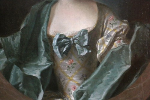 Portrait d’une dame de qualité vers 1740 attribué à Louis Tocqué (1696-1772) - Galerie PhC