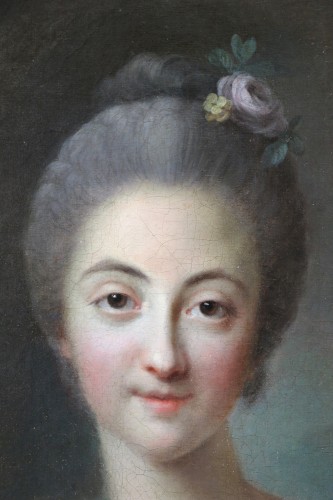 Portrait d’une dame de qualité vers 1740 attribué à Louis Tocqué (1696-1772) - Louis XV