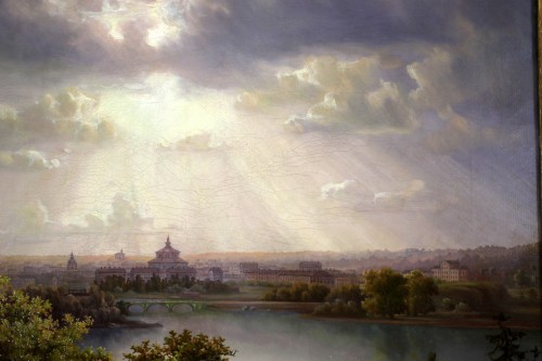 Grande vue panoramique de Stockholm et de ses environs, école Suédoise du 19è siècle - Napoléon III