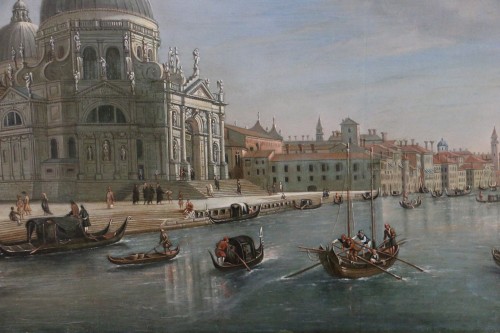 Tableaux et dessins Tableaux XIXe siècle - Venise, le grand canal et la basilique della Salute, Ecole italienne vers 1800