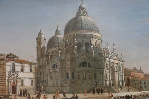 XIXe siècle - Venise, le grand canal et la basilique della Salute, Ecole italienne vers 1800