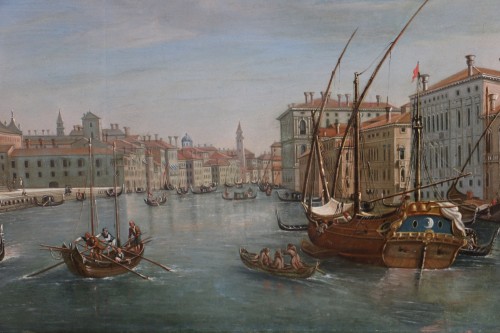 Venise, le grand canal et la basilique della Salute, Ecole italienne vers 1800 - 