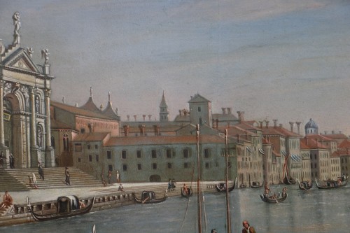 Antiquités - Venise, le grand canal et la basilique della Salute, Ecole italienne vers 1800