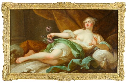 Jeune femme allongée en déesse Flore, attribué à Antoine-François Callet (1741-1823) 
