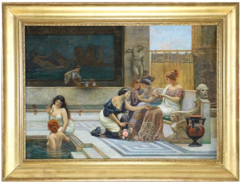 Emilio Vasarri (1826 ; 1928) - Pompéi, un après-midi aux thermes.