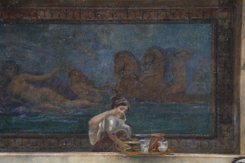 Antiquités - Emilio Vasarri (1826 ; 1928) - Pompéi, un après-midi aux thermes.