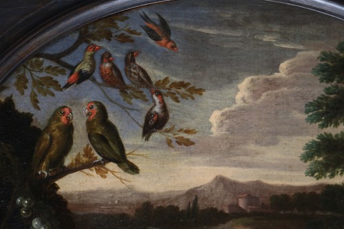 XVIIe siècle - Paysage animalier, attribué à Gillis Claesz de Hondecoeter (1575-1638) 