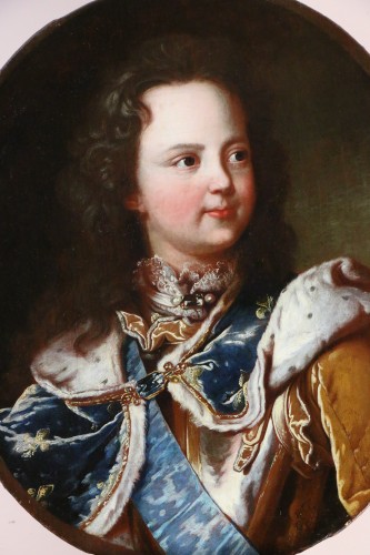 Portrait du jeune Louis XV., Hyacinthe Rigaud (1659-1743) et son atelier - Tableaux et dessins Style Louis XV