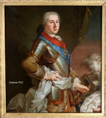 Portrait du Dauphin de France, attribué à Louis Michel Van Loo (1707 - 1771) - Tableaux et dessins Style Louis XV