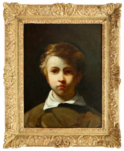 french school circa 1830. Young boy portrait