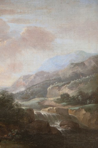 Paintings & Drawings  - Tivoli animated landscape and capriccio, Roman school of the 18th century