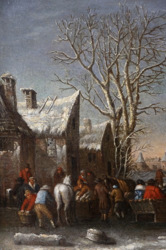 Scène hivernale à Haarlem, attribuée à Nicolaes Molenaer (1628-1676) - Galerie PhC