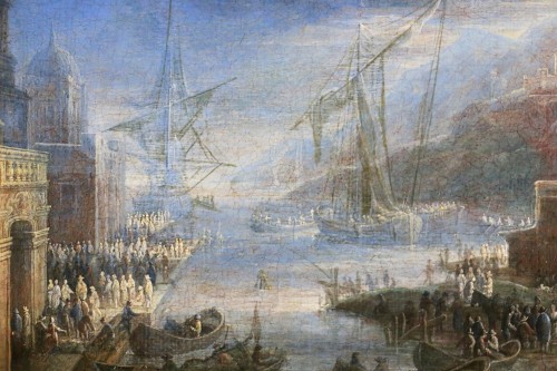 Antiquités - Giovanni Grevenbroeck dit Il Solfarolo (vers 1650 – 1699) Marine