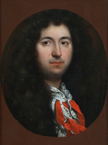 Portrait d’un homme de qualité vers 1680, attribué à Pierre Mignard (1612-1695) - Tableaux et dessins Style Louis XIV