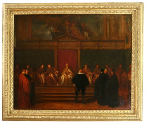 Joseph-nicolas Robert-fleury (1797-1890)  Doge Marino Grimani Receives The ambassador