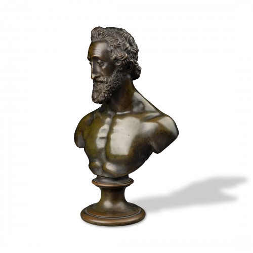 Buste en bronze du roi Henri IV d'après Bartelemy Prieur - Époque Restauration