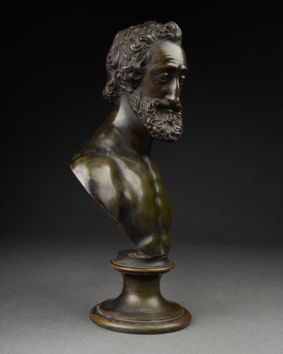 Buste en bronze du roi Henri IV d'après Bartelemy Prieur - Époque Restauration - Galerie Philippe Guegan