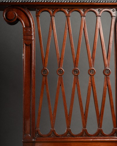 Seating  - A Louis XVI mahogany chaise ponteuse à l&#039;étrusque by Georges Jacob