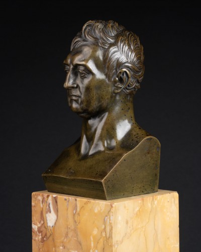 XIXe siècle - Buste en bronze de La Fayette d'après David d'Angers, vers 1830