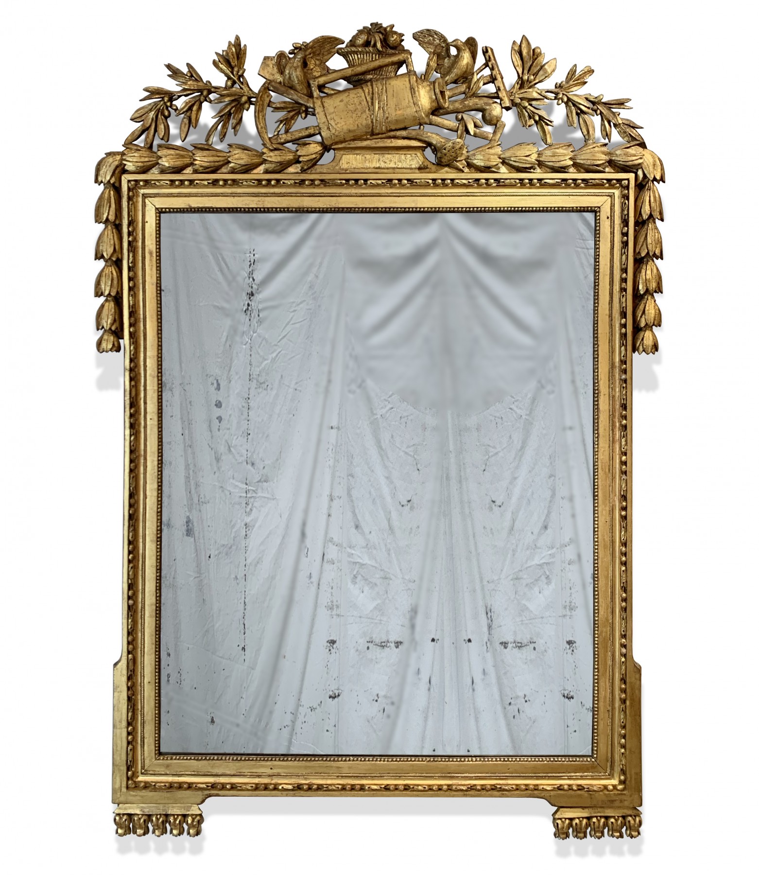 Louis Philippe Gilt Wall Mirror - Maison de Provence