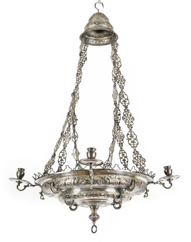 Luminaires Lustre - Lustre espagnol en argent, 17e siècle