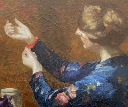 Tableaux et dessins  - La femme en bleue - Georges Van ZEVENBERGHEN (1877-1968)