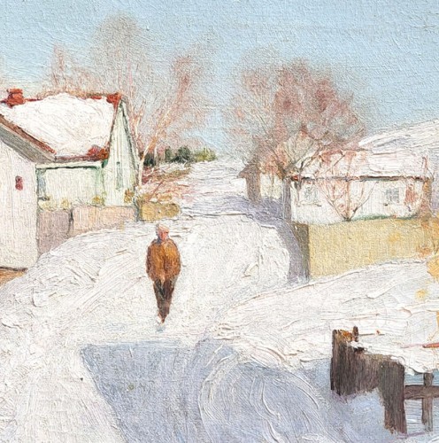 Tableaux et dessins  - Carl DORNBERGER (1864-1940) - Paysage de neige