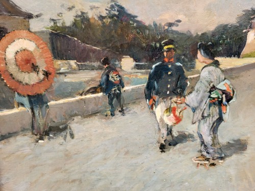 Paintings & Drawings  - Louis Jules DUMOULIN (1860-1924), Rue au Japon