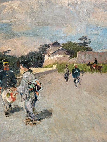 Louis Jules DUMOULIN (1860-1924), Rue au Japon - 