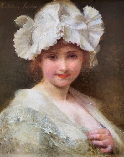 Marie-Anne TOUDOUZE, Portrait d'une jeune fille - Tableaux et dessins Style 