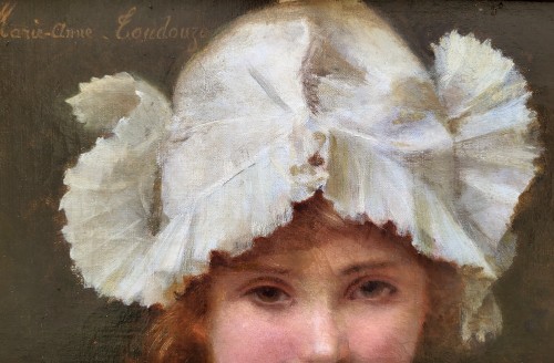 XIXe siècle - Marie-Anne TOUDOUZE, Portrait d'une jeune fille