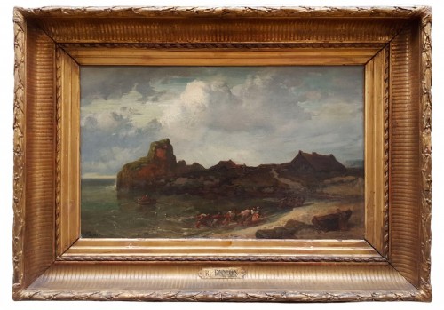 Marine by Richard FAXON (1816 - c.1875)