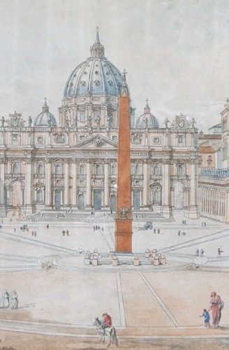 Saint-Pierre de Rome, fin 18e début 19e siècle - Galerie Saint Martin