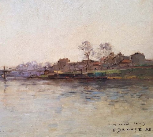 Bord de Seine - Pierre DAMOYE  (1847- 1916) - Galerie Saint Martin