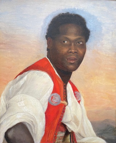 Portrait of a young black man, 19th century - Paintings & Drawings Style 