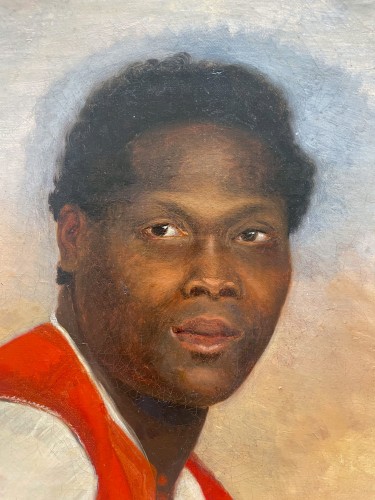 Paintings & Drawings  - Portrait of a young black man, 19th century