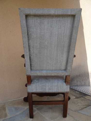 Antiquités - Important pair of Venetian baroque high-back chairs