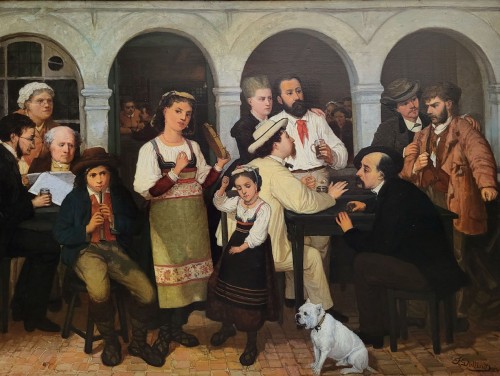 La fête - François du MONT (1870-?) - Tableaux et dessins Style 